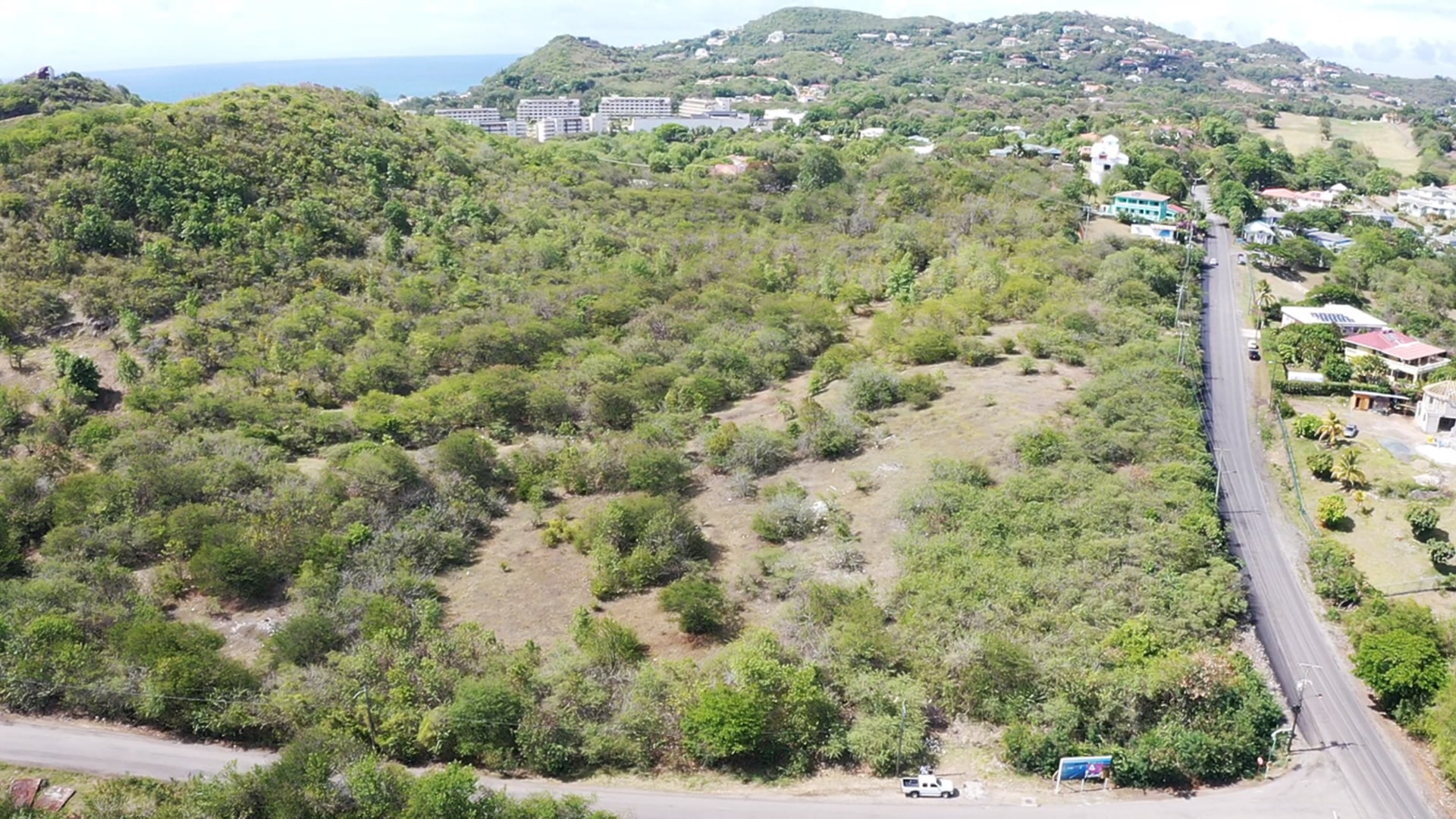 St Lucia real estate Pigeon Island Causeway Land for sale aerial view