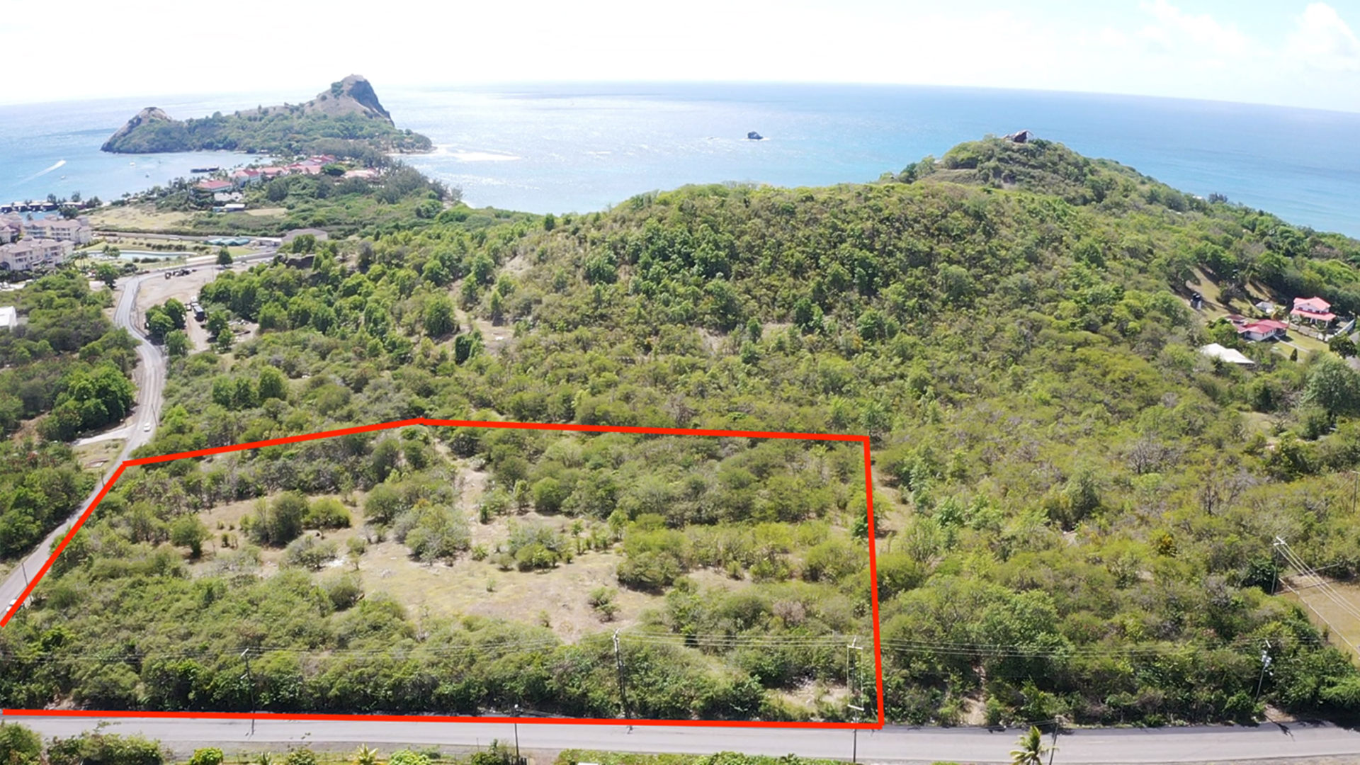 St Lucia real estate Pigeon Island Causeway Land for sale big corner lot