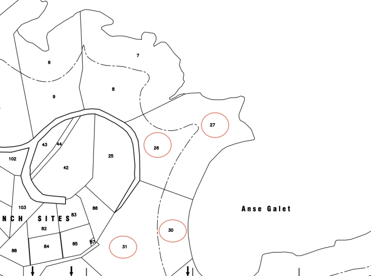 Land For Sale in Mahaut Estate Soufriere For Sale 4 parcels