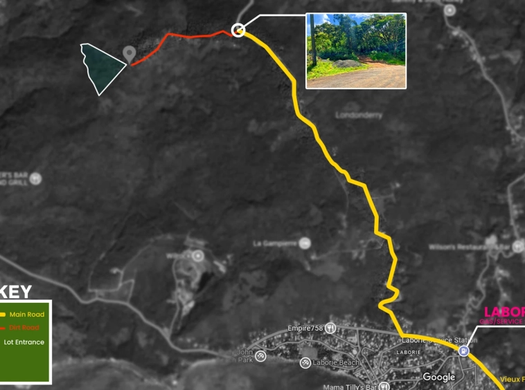 st lucia real estate land for sale Morne Paul Laborie site map