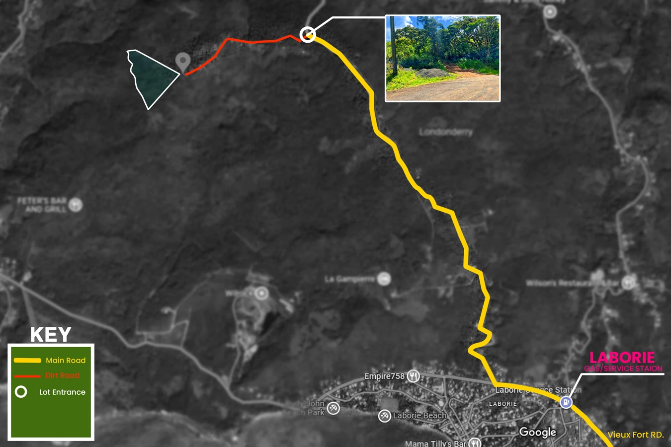 st lucia real estate land for sale Morne Paul Laborie site map