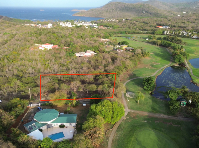 St lucia Realtor Golf Course View Land No 150 for sale beautiful