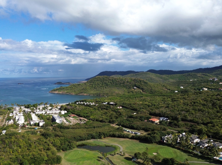 St lucia Realtor Golf Course View Land No 150 for sale mountains