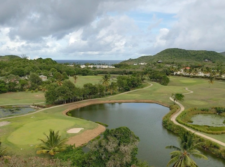 st lucia real estate land for sale Island Villas Site golf ponds