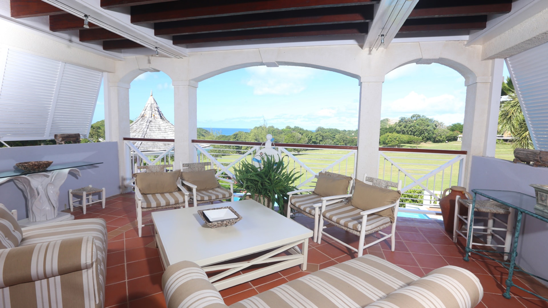 st lucia real estate - golf ridge villa for sale golf patio