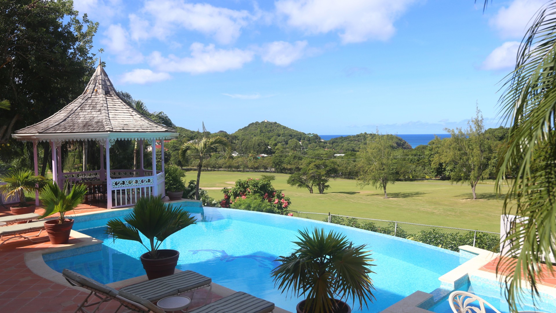 st lucia real estate - golf ridge villa for sale pool