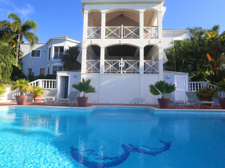 st lucia real estate - golf ridge villa for sale front view